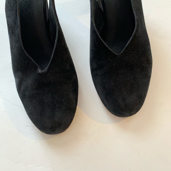 EILEEN FISHER Laurel Black Suede Slingback Heels - Picture 3 of 7